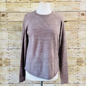 Sweet Romeo Womens Mauve Heather Knit Crew Neck Sweater SR9155A‎ XS